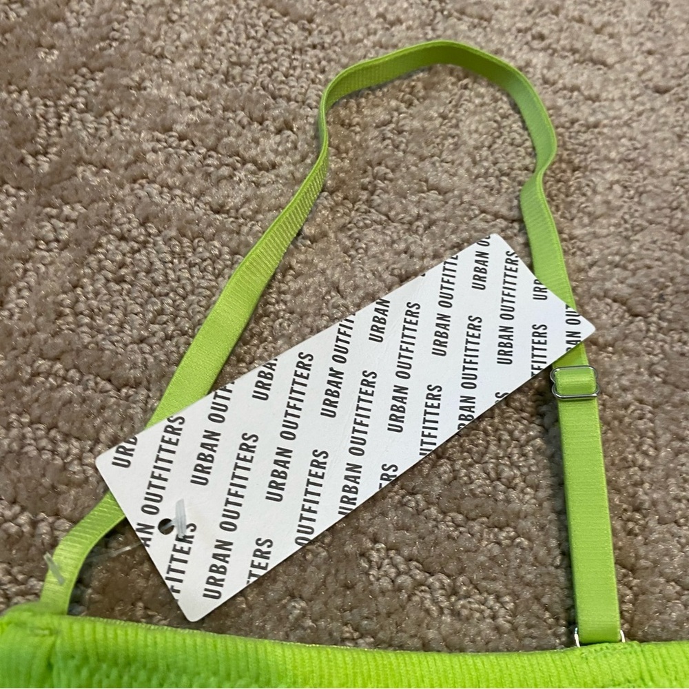 NWT {Urban Outfitters} Out From Under | That Girl Ribbed Bra | Lime/Vert~ Large - Picture 13 of 16